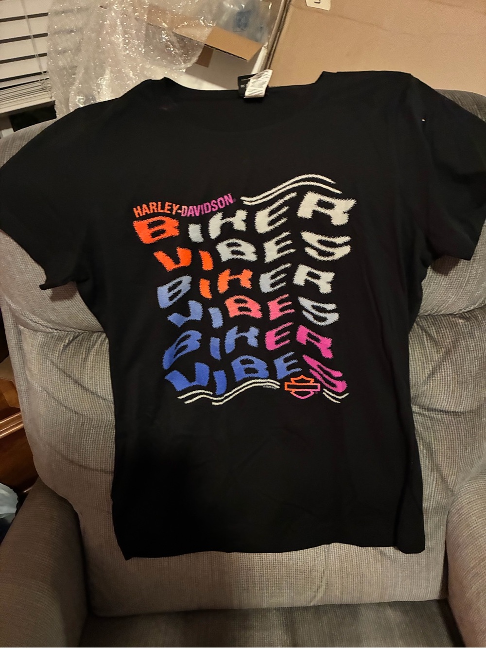 Harley-Davidson Women’s Black 'Biker Vibes' Graphic Tee Small